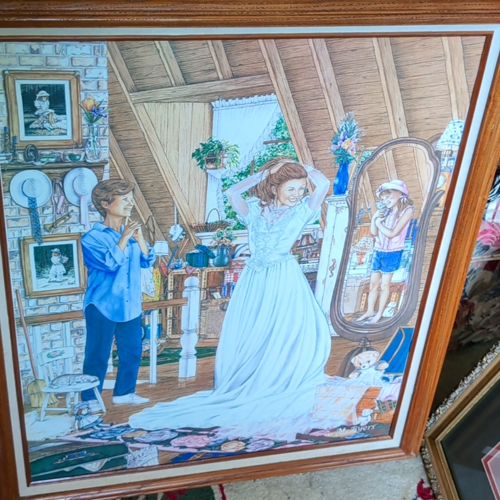 M. Byers Authentic Painting of " You'll always be my little girl"